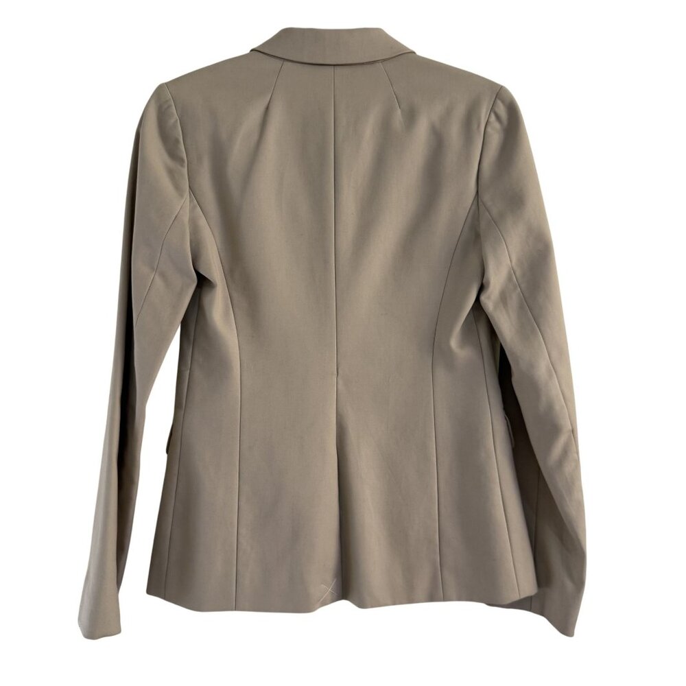 J. Crew Womens Beige Long Sleeve Lapel Collar Button front Blazer Suit Jacket 0 - Picture 4 of 7